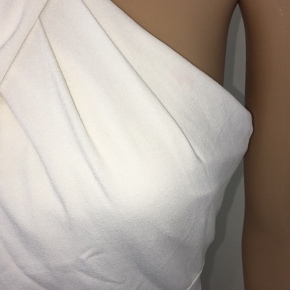 Eliza J White Halter Wedding Dress - Picture 4 of 8